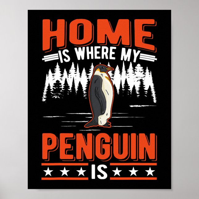 Zuhause ist, wo mein Penguin ist Pinguin 28 Poster (Vorne)