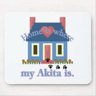 Zuhause ist, wo meine Akita ist Mousepad