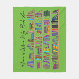 Zuhause ist, wo meine Bücher sind Fleecedecke