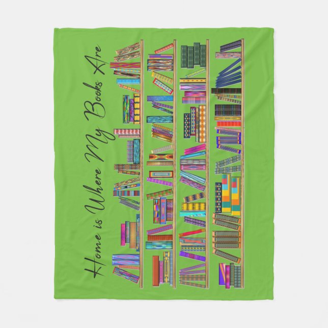 Zuhause ist, wo meine Bücher sind Fleecedecke (Vorderseite)