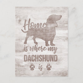 Zuhause ist, wo meine Dackel Dackel Teckel Lover i Postkarte