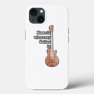 Zuhause ist, wo meine Gitarre ist. Vintage braune  Case-Mate iPhone Hülle