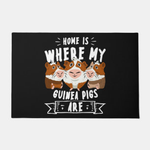 Zuhause ist, wo meine Guinea Schweine Cavy Roddent Fußmatte