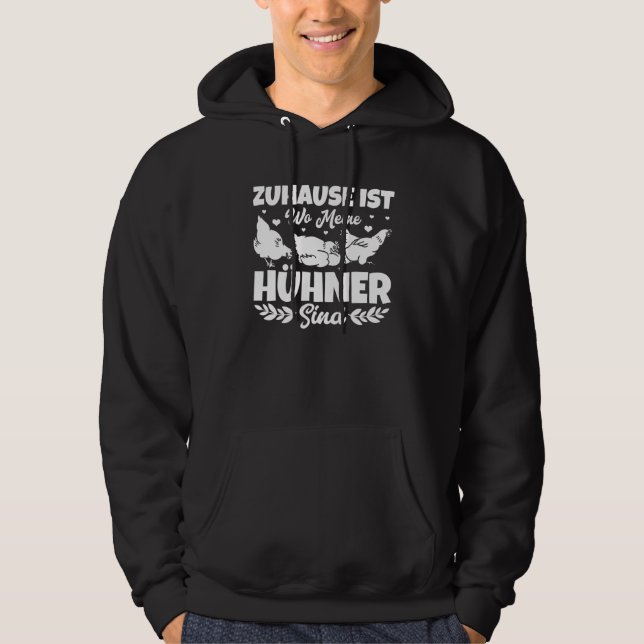 Zuhause ist, wo meine Hühner sind Hühnchen Hoodie (Vorderseite)