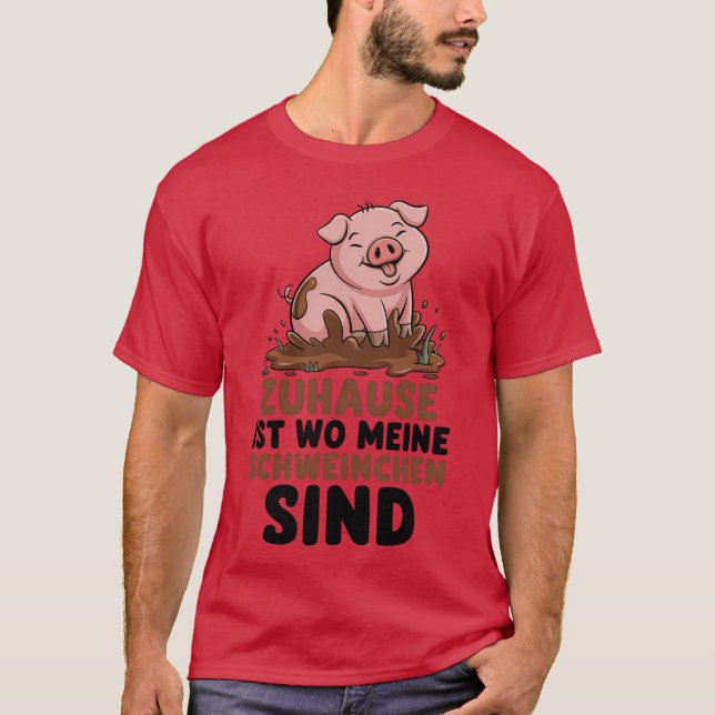 Zuhause Ist Wo Meine Schweinchen Sind Farm Agricul T-Shirt (Vorderseite)