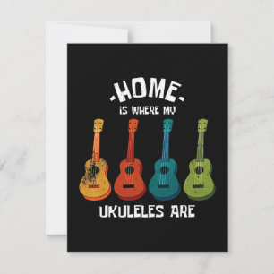 Zuhause ist, wo meine Ukuleles sind Mitteilungskarte