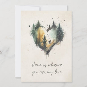 Zuhause ist, wo Sie glücklich sind, Valentine's Feiertagskarte