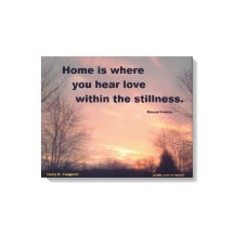 ZUHAUSE IST, WO SIE HÖREN WRAPPED CANVAS