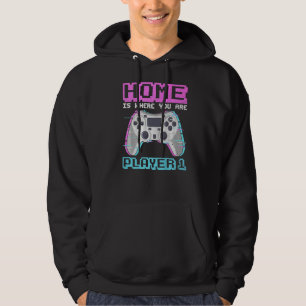 Zuhause ist, wo Sie Player 1 für einen Controller  Hoodie