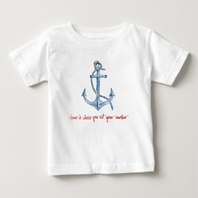 Zuhause ist wo Sie Set Ihr Anker Baby T-shirt (Vorderseite)
