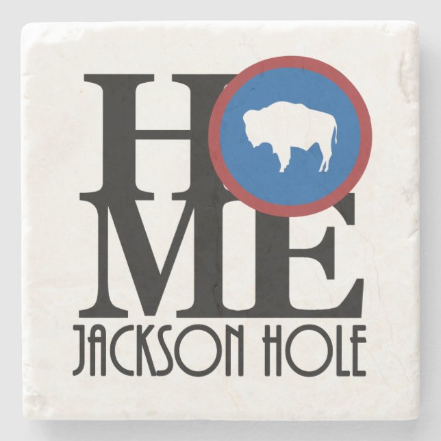ZUHAUSE Jackson Hole Steinuntersetzer (Vorderseite)