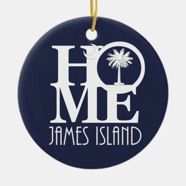ZUHAUSE James-Insel Keramik Ornament (Vorne)