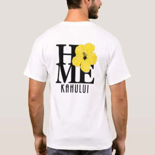 ZUHAUSE Kahului Gelber Hibiskus (Rückseite) T-Shirt