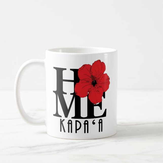 ZUHAUSE Kapa`a Hawaii Roter Hibiskus 11oz Kaffeetasse (Links)