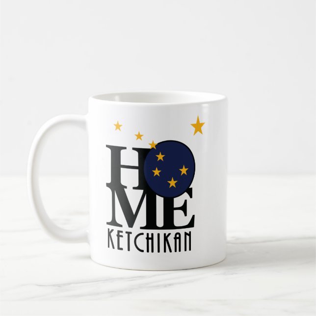 ZUHAUSE Ketichikan Alaska 11oz Kaffeetasse (Links)