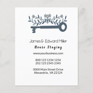 Zuhause-Key für hübsche Blumenflora Flyer