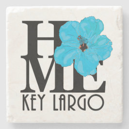ZUHAUSE Key Largo Blue Hibiskus Steinuntersetzer