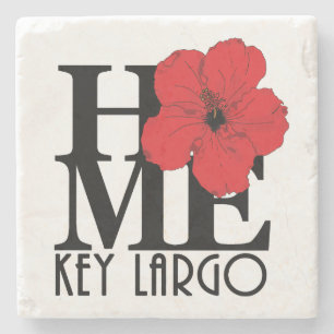 ZUHAUSE Key Largo Red Hibiskus Steinuntersetzer
