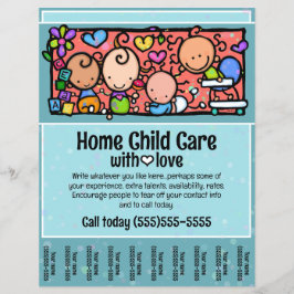 Zuhause Kinderbetreuung Kinderbetreuung - Werbebla Flyer