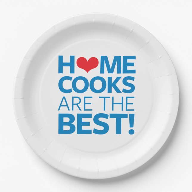 Zuhause-Köche sind das Beste Pappteller (Vorderseite)