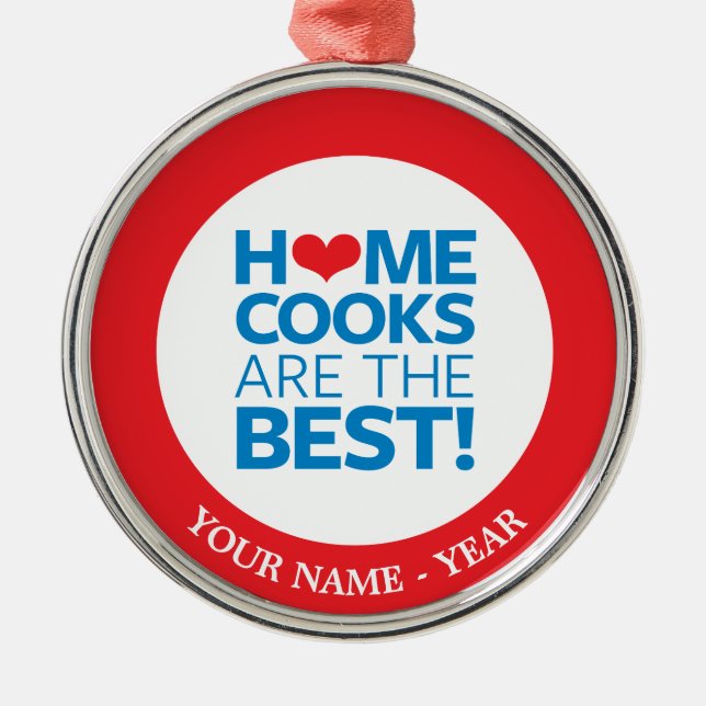 Zuhause-Köche sind das Beste Silbernes Ornament (Vorne)