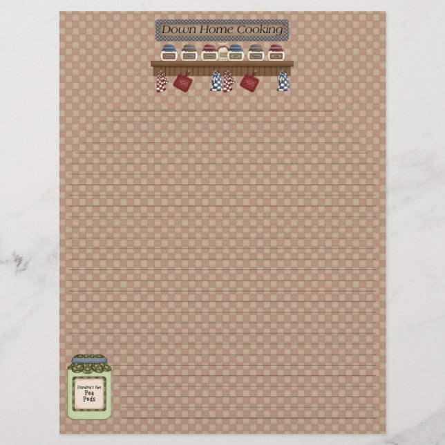 Zuhause - Kochen der Rezeptorseiten (Lined) (Vorderseite)