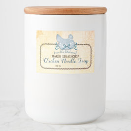 Zuhause-Konservenetikett für Hühnersuppe Lebensmitteletikett