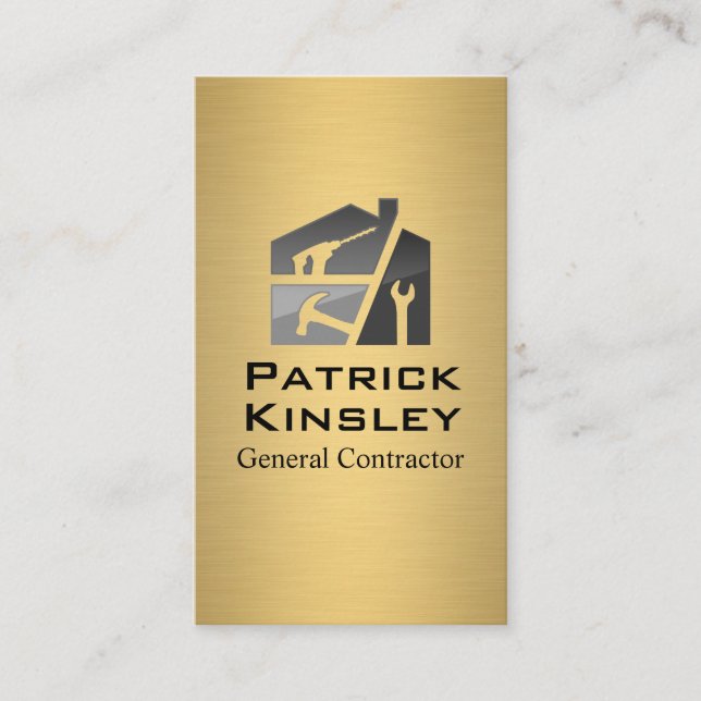 Zuhause-Konstruktion | Auftragnehmer Visitenkarte (Vorderseite)