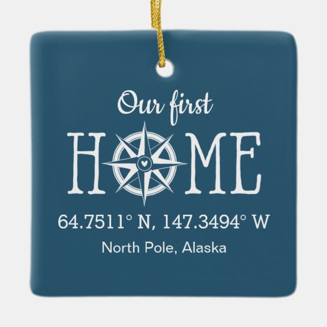 Zuhause-Koordinaten - wählen Sie Hintergrund-Farbe Keramikornament (Vorderseite)