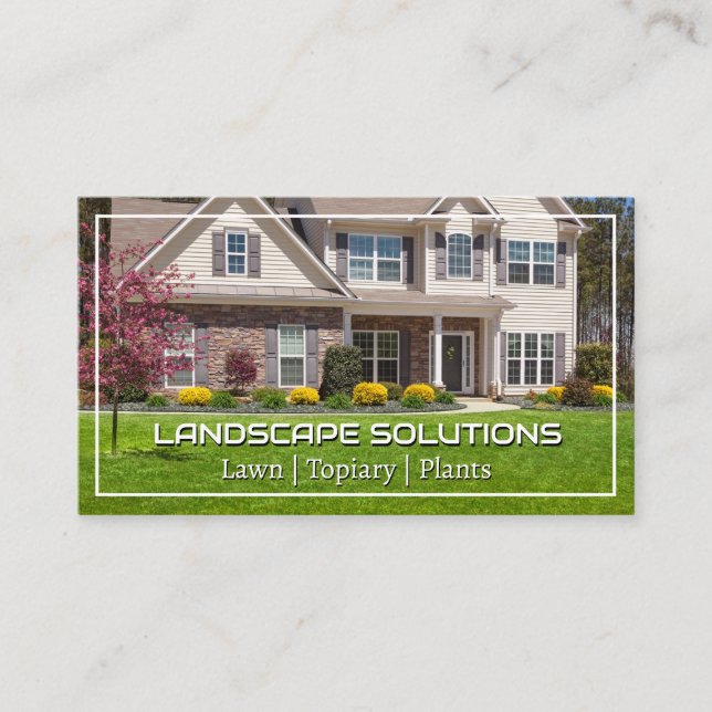 Zuhause Landscaping | Rasendienst Visitenkarte (Vorderseite)