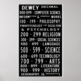 Zuhause Library Dewey Decimal Busroll Poster