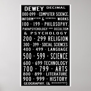 Zuhause Library Dewey Decimal Busroll Poster