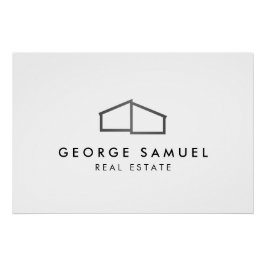 Zuhause-Logo-Realtor Schwarz & Weiß Poster