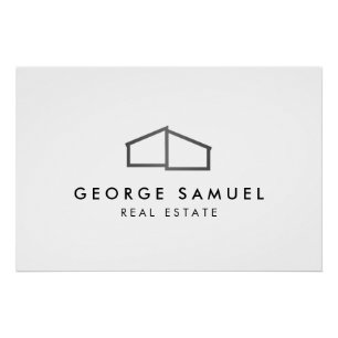 Zuhause-Logo-Realtor Schwarz & Weiß Poster