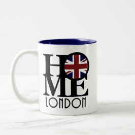 ZUHAUSE London 11oz (britische Flagge) Zweifarbige Tasse