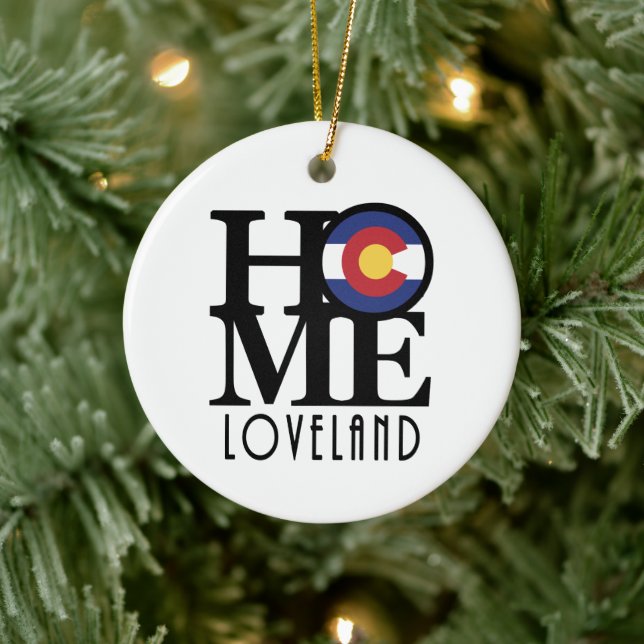 ZUHAUSE Loveland Colorado Keramik Ornament (Baum)