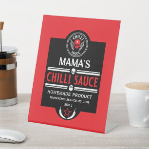 Zuhause Made Chili Sauce Sockelschild