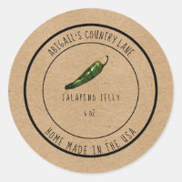 Zuhause Made Jalapeno Jelly Label
