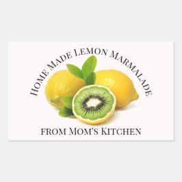 Zuhause Made Lemon Marmalade Label Rechteckiger Aufkleber