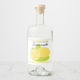 Zuhause Made Lemonade Lemon Frucht Alkoholflaschenetikett