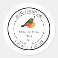 Zuhause Made Mango Jalapeno Salsa Label