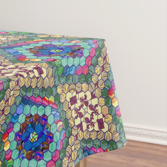 Zuhause Made Quilt Tischdecke (Beispiel)