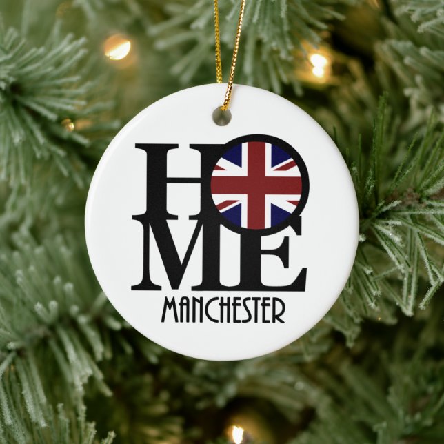 ZUHAUSE Manchester England Keramik Ornament (Baum)