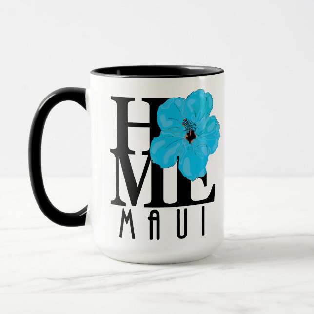 ZUHAUSE Maui Blue Hibiskus 15oz Tasse (Links)