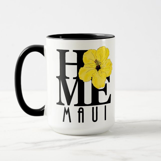 ZUHAUSE Maui Yellow Hibiskus 15oz Tasse (Links)