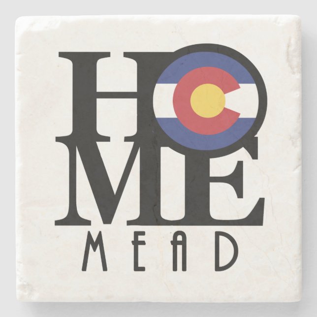 ZUHAUSE Mead Colorado Steinuntersetzer (Vorderseite)