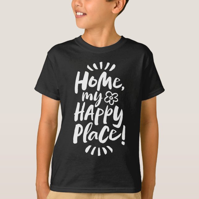 ZUHAUSE mein glücklicher Ort! Safe Cozy Homosexuel T-Shirt (Vorderseite)