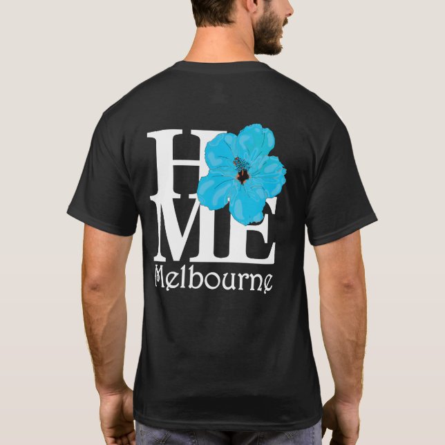 ZUHAUSE Melbourne Blue Hibiskus (Rückseite) T-Shirt (Rückseite)