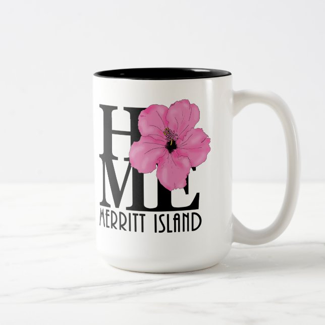 ZUHAUSE Merritt Island 15oz rosa Hibiskus Zweifarbige Tasse (Rechts)