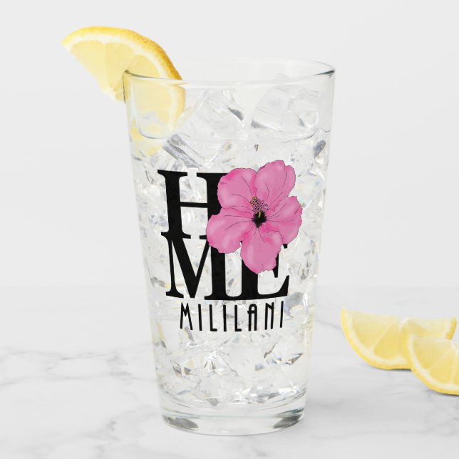ZUHAUSE Mililani Pink Glas (Vorderseite Ice)